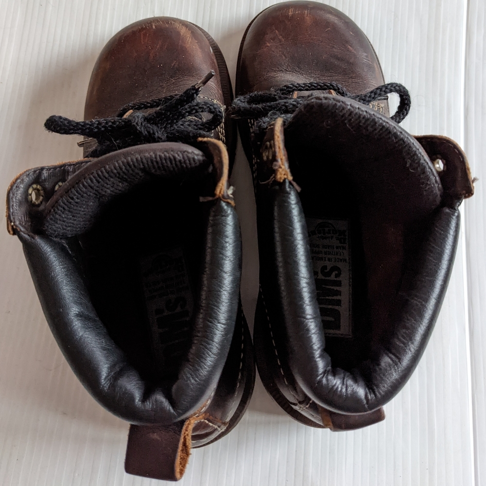 DOC MARTENS Vintage MIE Chunky Chunky Platform Brown Leather Boots - Picture 9 of 14